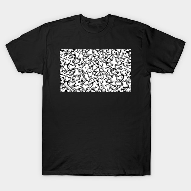 Bones Pattern Artwork T-Shirt by Merchsides